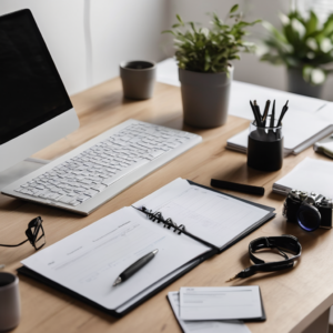 Icon for home office equipment and ergonomic workspace gear topic